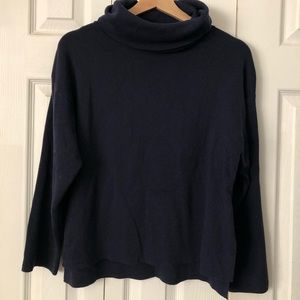 H&M Navy Blue Cowl Neck Sweater